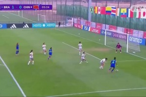 開局不利！開場3分鐘U17女足先丟一球，0-1落后巴西！